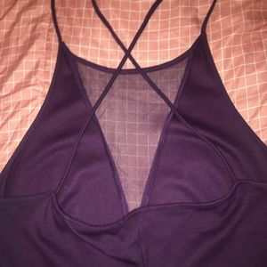 Purple body-con dress